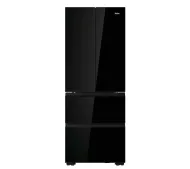 Haier SBS HFKR5718DNGB Cube No Frost 185cm do obudowy Szuflada z kontrolą wilgotności Zdalne sterowanie Czarne szkło