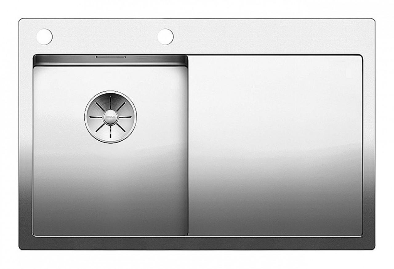 Zlewozmywak Blanco CLARON 4 S-IF 521624 komora lewa - stalowy - wpuszczany w blat/montowany na równi z blatem - ociekacz