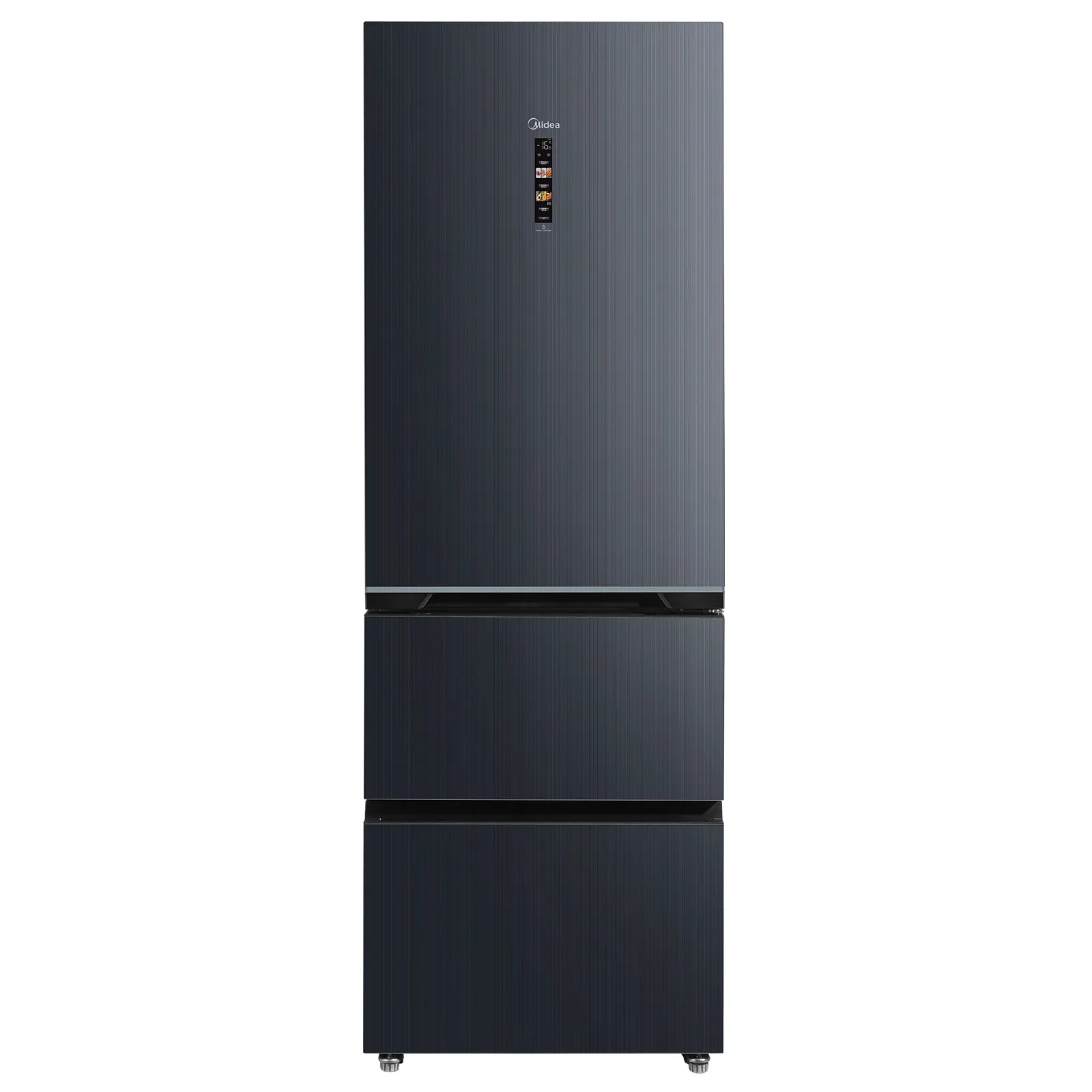 Lodówka Midea MDRB542BIE70 Pełny No Frost 191cm Komora świeżości Ciemny szklany