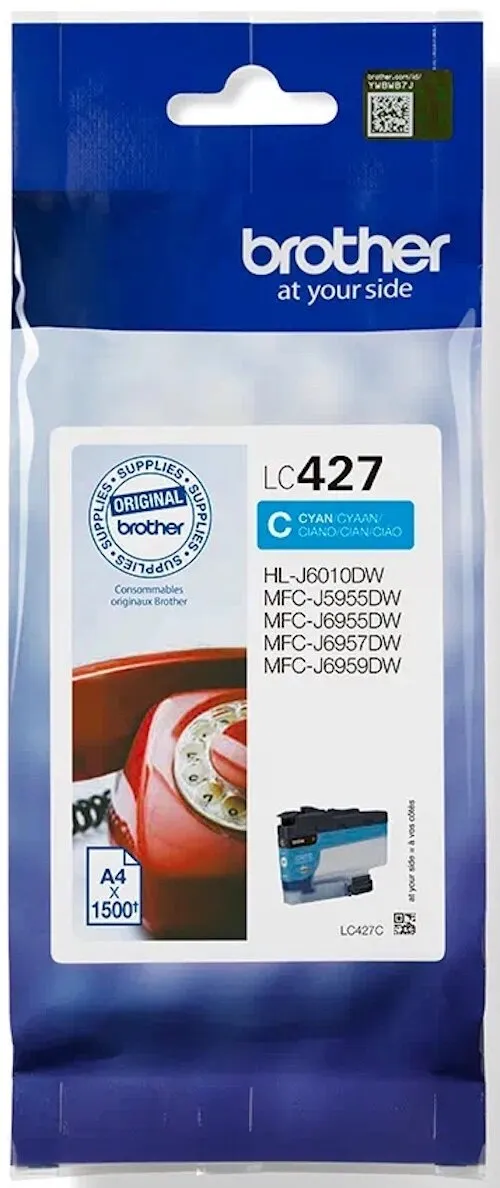 Tusz Brother LC427C Żółty 15 ml