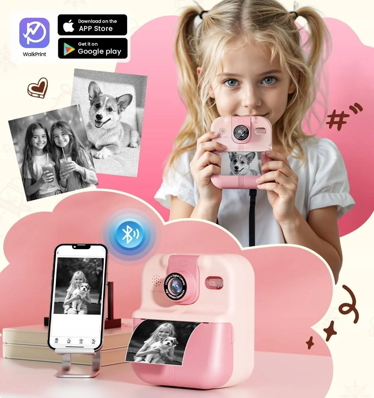 фото Фотокамера моментальной печати Xrec P02 Pink 1