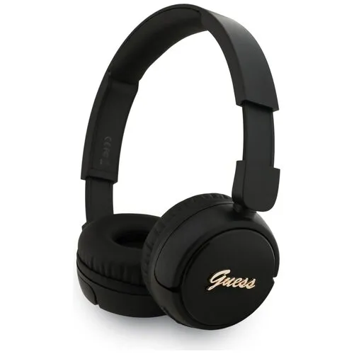 Słuchawki bezprzewodowe Guess GUBHV6SCK Metal Logo Script Nauszne Bluetooth 5.3 Czarny