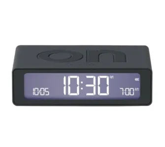 Budzik Lexon Flip Mini Dark Grey LR158G3 Ciemnoszary