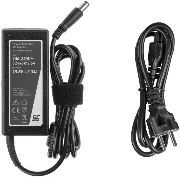 Zasilacz do laptopa Green Cell Sony 65W 19.5V 3.34A Czarny