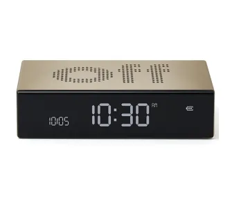 Budzik Lexon Flip Premium Gold LR152D Złoty