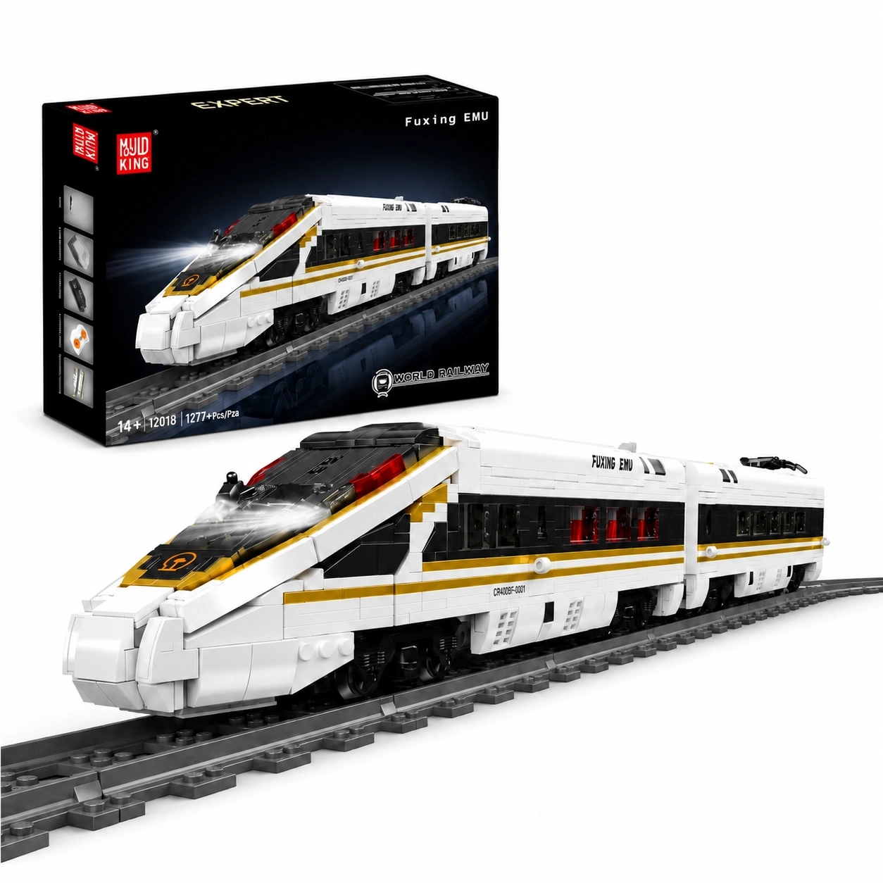 Pociąg Mould King MK12015 Fuxing EMU High-Speed Train 2117 elementów