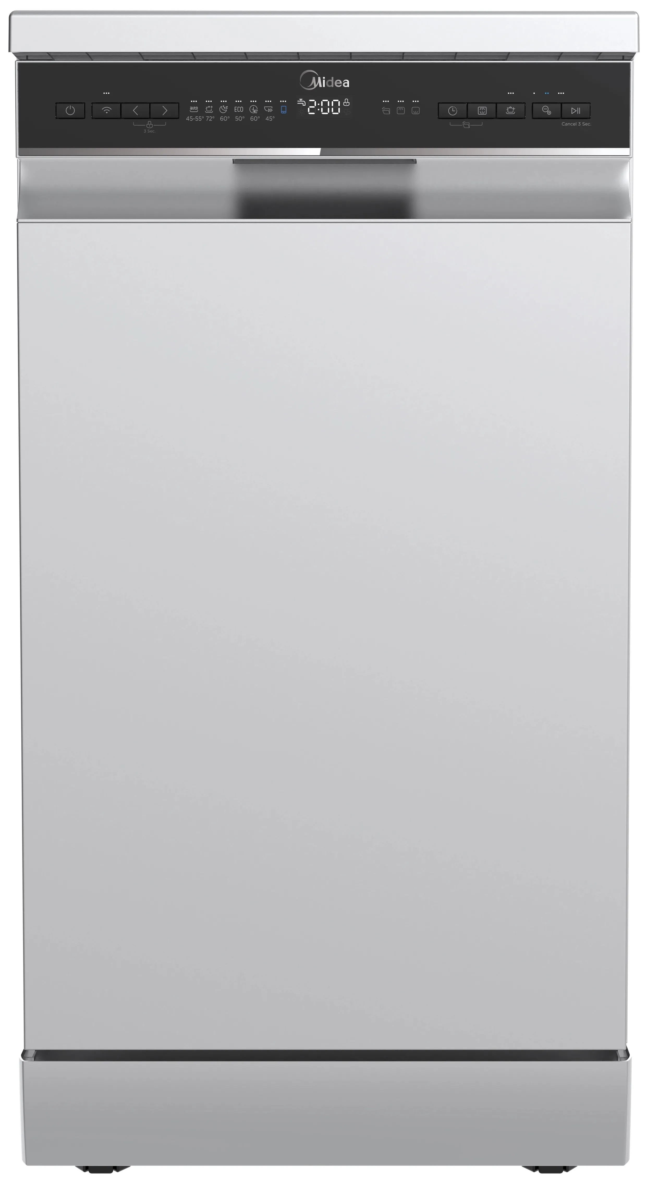 Zmywarka Midea MDWEF1034DSS-WC 44,8cm Automatyczne otwieranie drzwi Szuflada na sztućce Zdalne sterowanie