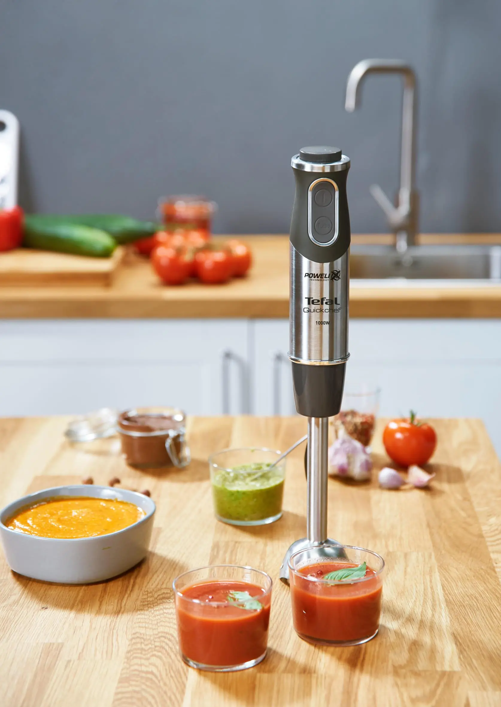 Blender Tefal Quickchef HB656838 1000W Rozdrabniacz Końcówka do ubijania