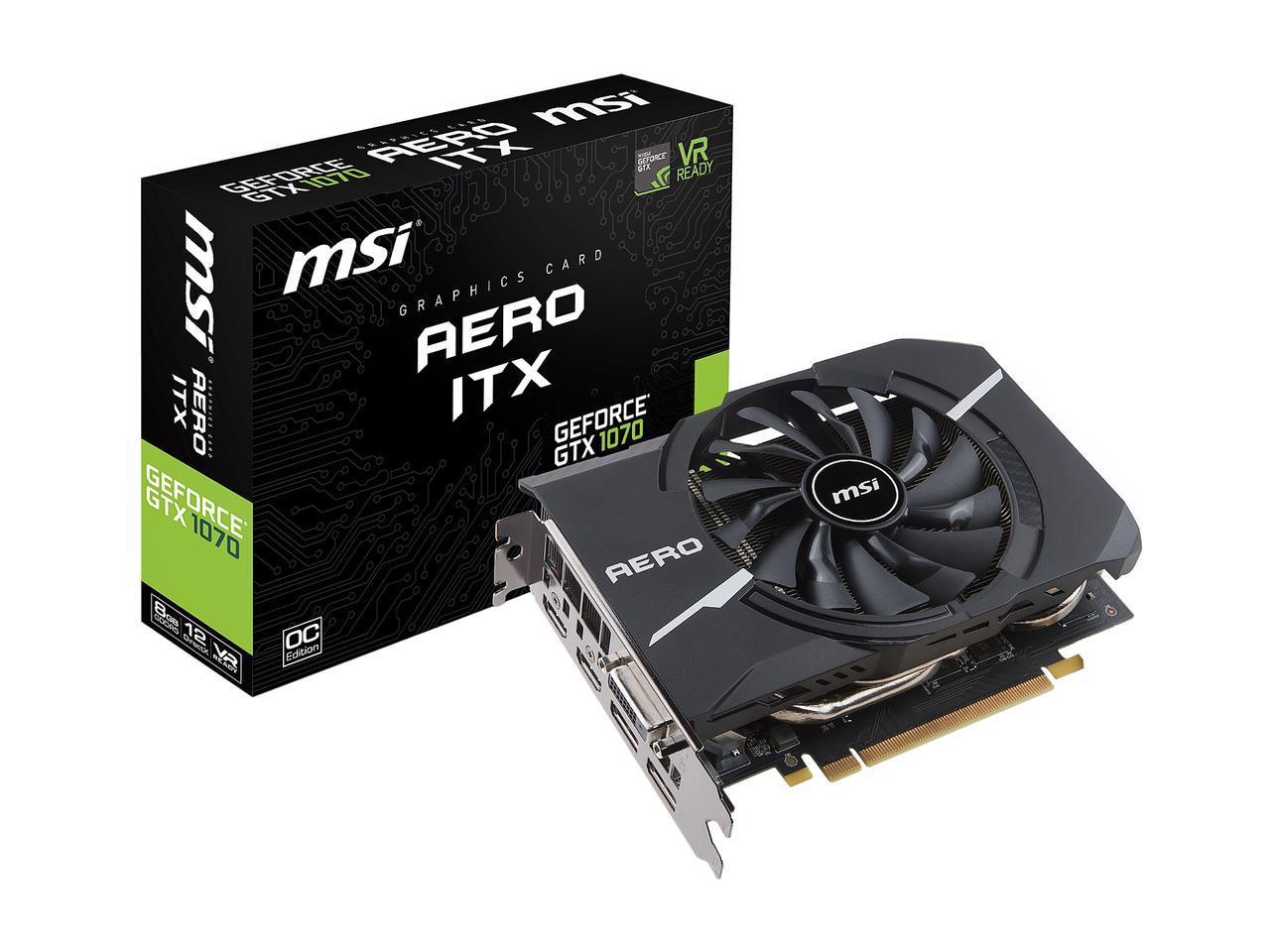 MSI GeForce GTX 1070 Aero ITX OC 8GB GDDR5 256bit