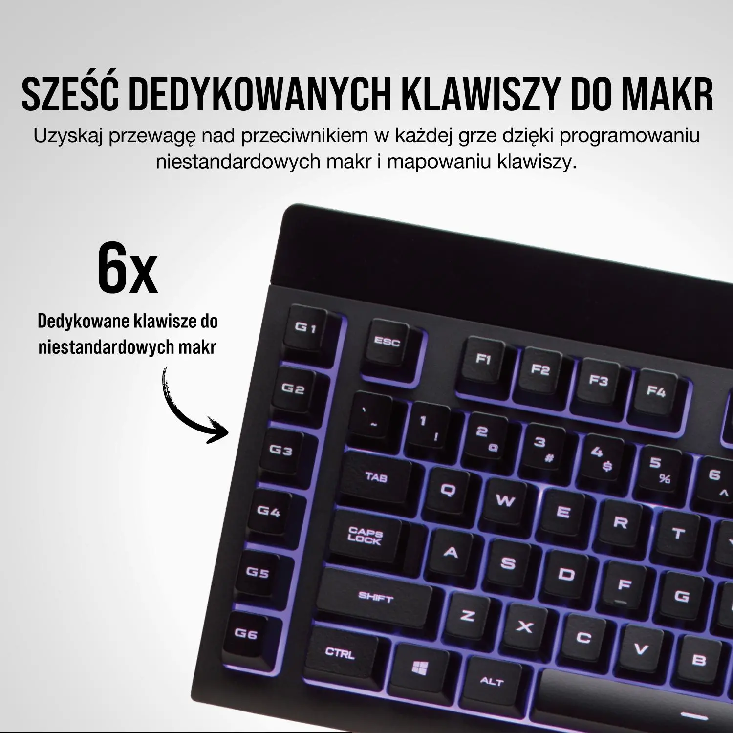 Klawiatura membranowa Corsair K55 RGB Czarny