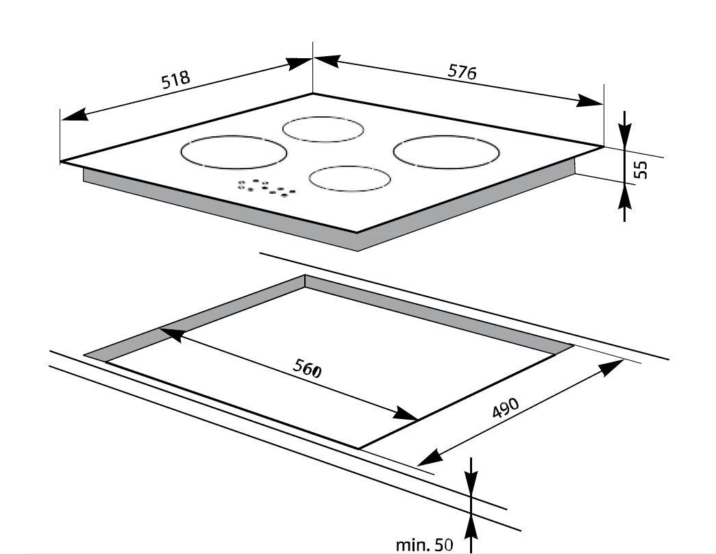 Płyta indukcyjna Amica PI6540M4UD - 57,6cm