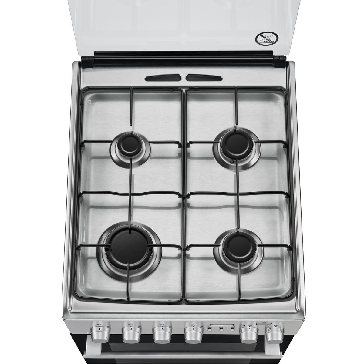 Kuchnia gazowo-elektryczna Electrolux EKK54951OX PlusSteam - piekarnik parowy - termoobieg