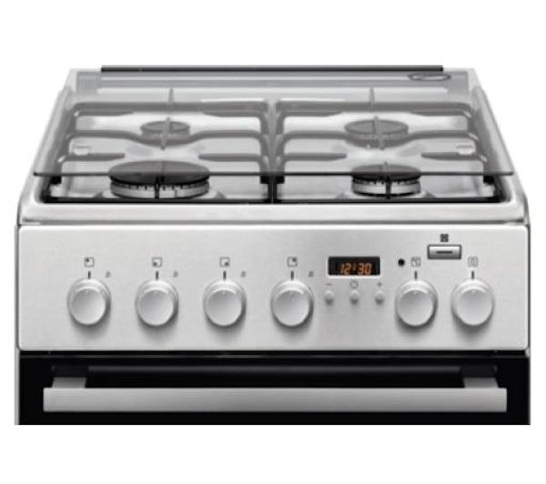 Kuchnia gazowo-elektryczna Electrolux EKK54951OX PlusSteam - piekarnik parowy - termoobieg