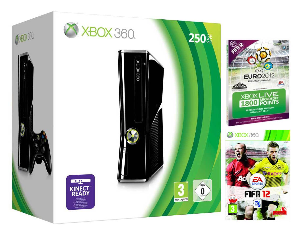 Konsola Xbox 360 250GB + gra + 1800 punktów Microsoft