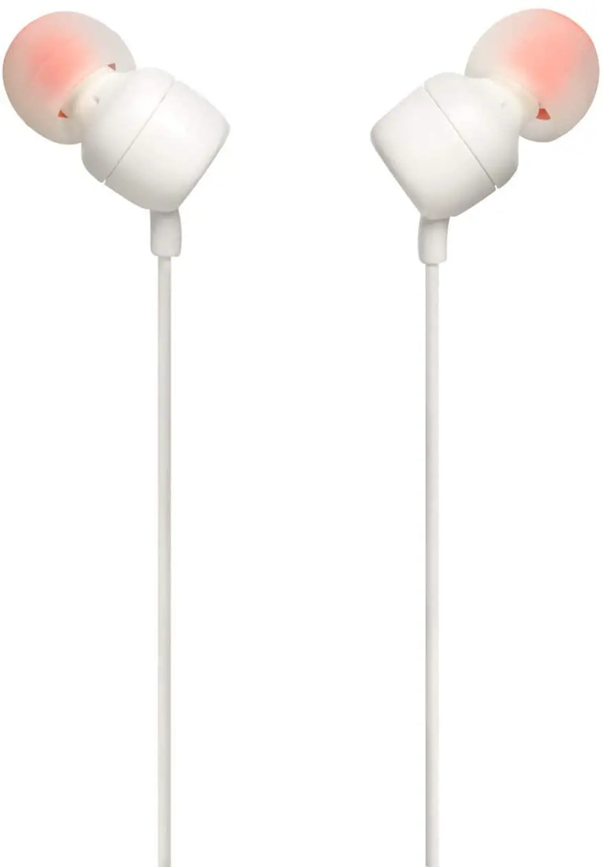 Słuchawki przewodowe JBL T110 Dokanałowe Mikrofon Biały