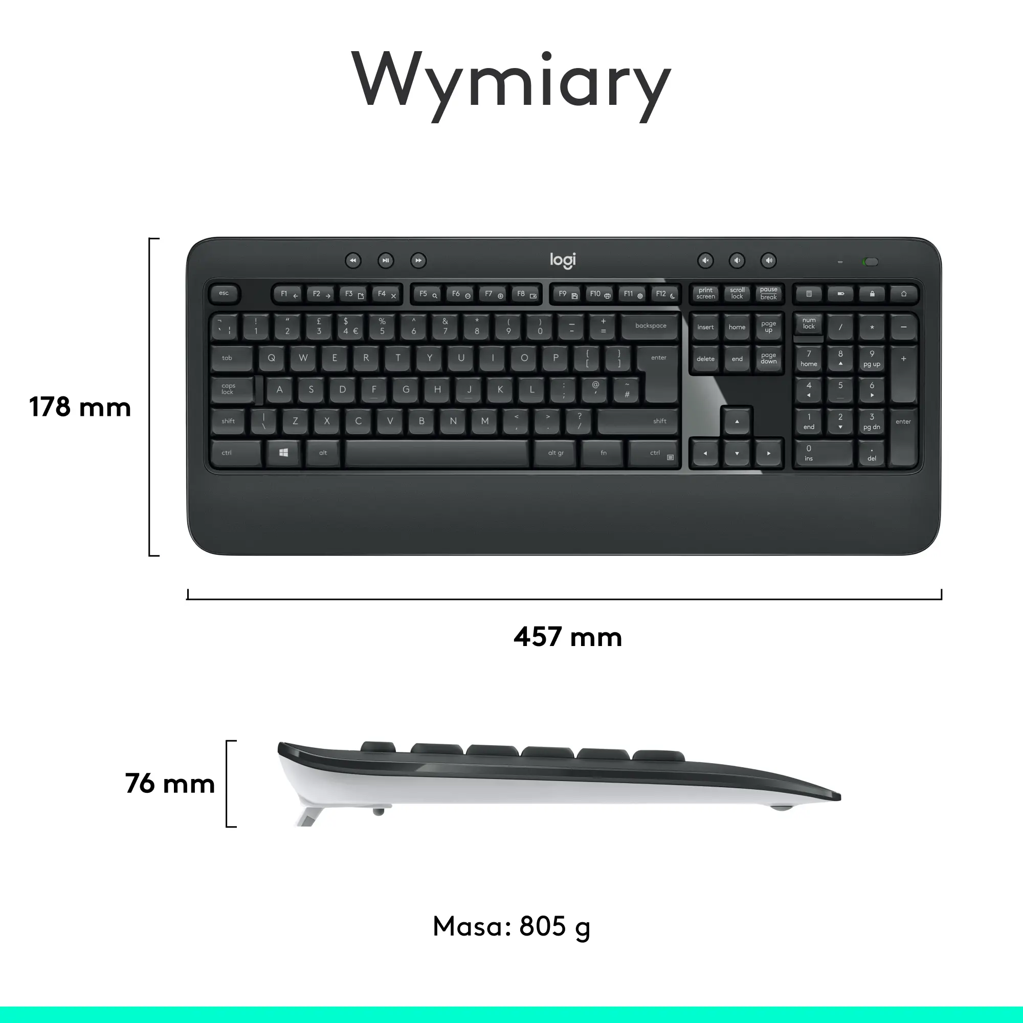 Zestaw Logitech MK540 Czarny