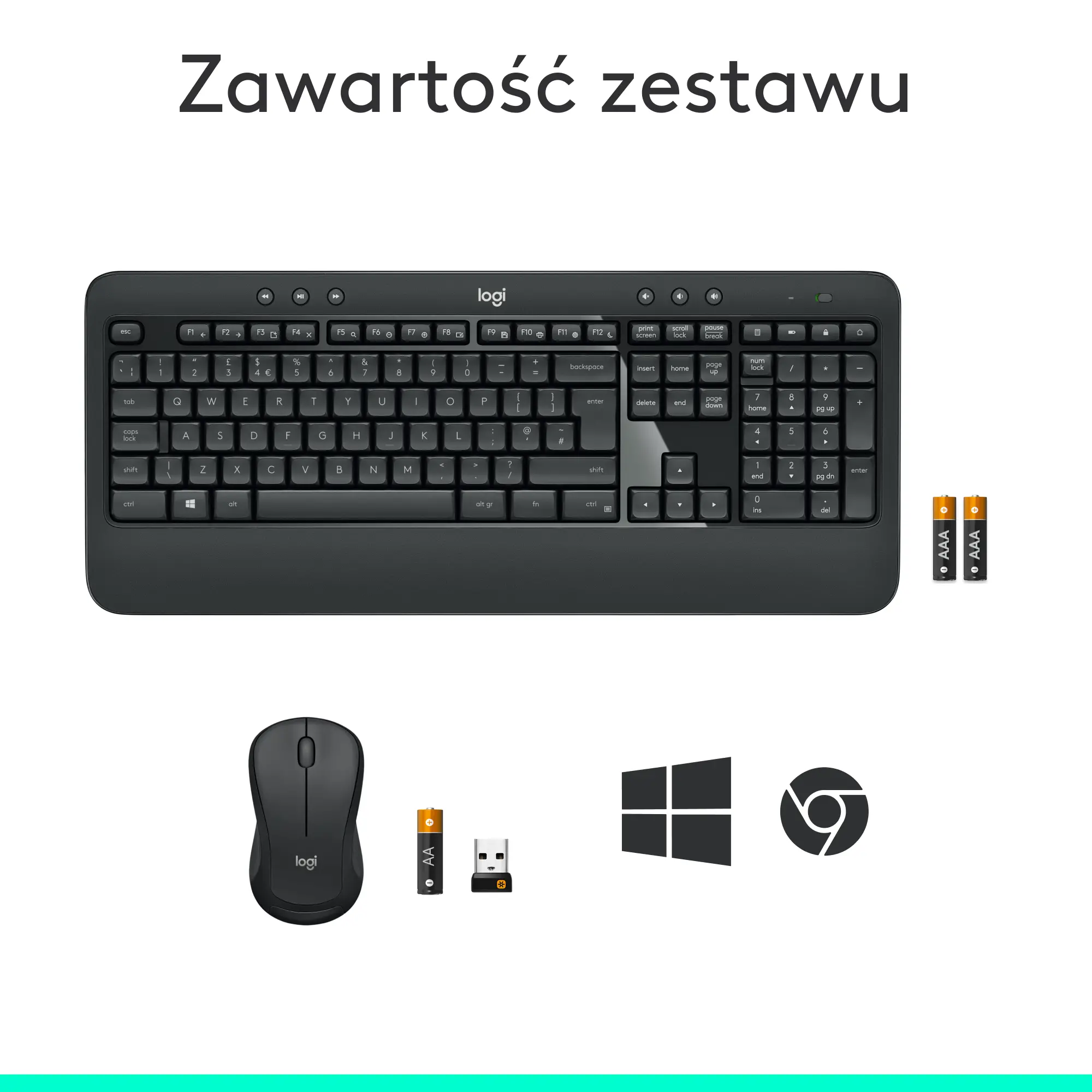 Zestaw Logitech MK540 Czarny