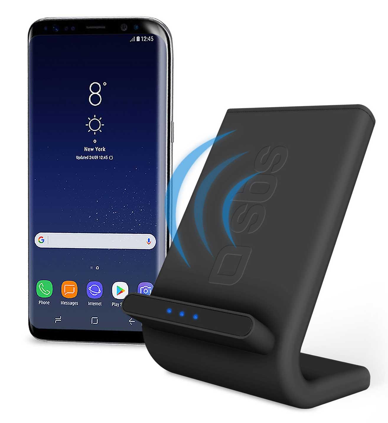 Ładowarka indukcyjna SBS TEWIRSUPPDESKFASTK  PIONOWA 10W QI (czarny)