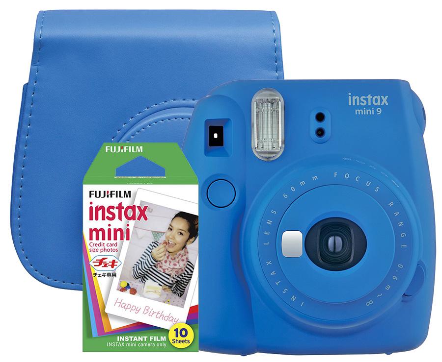 Aparat Fujifilm Instax Mini 9 + papier + etui (niebieski)