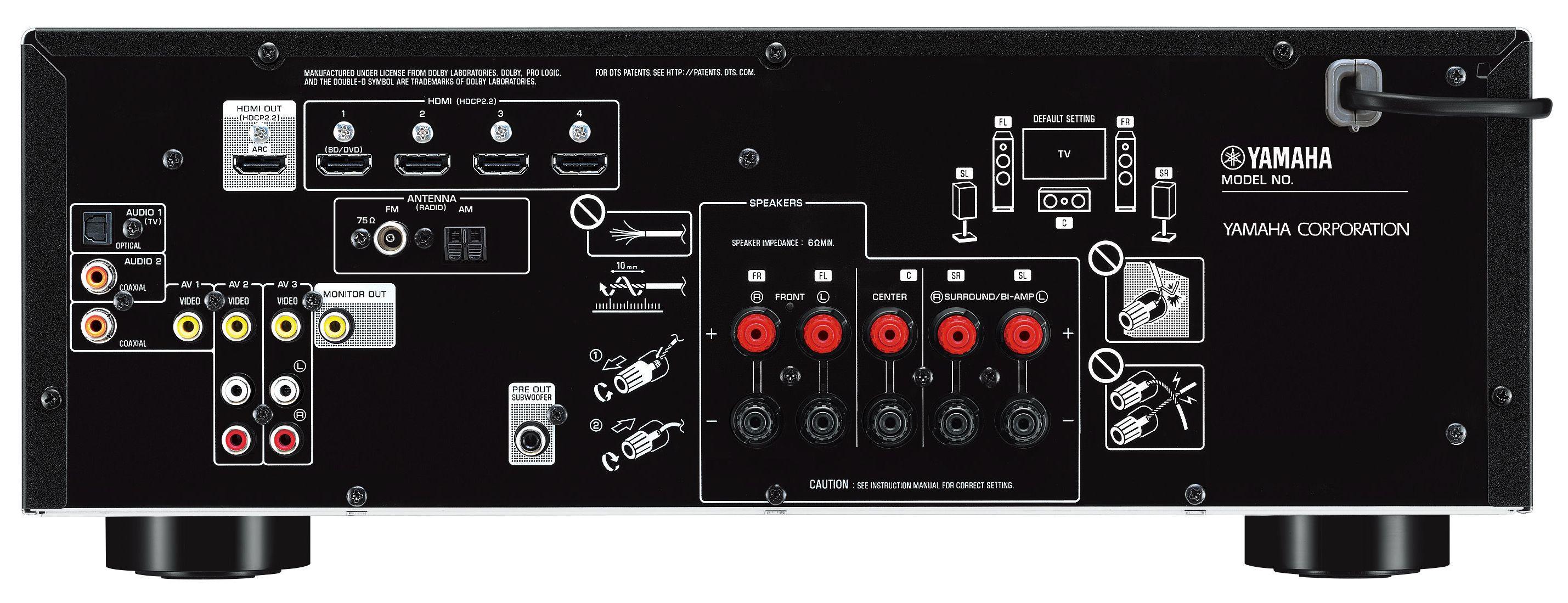 Amplituner Yamaha RX-V385 (tytanowy)