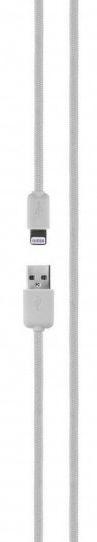 Kabel Xqisit Cotton Cable Lightning-USB A (biały)