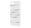 Xqisit Shell Stripes iPhone 5/5S/SE (przezroczysty-srebrny)