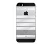 Xqisit Shell Stripes iPhone 5/5S/SE (przezroczysty-srebrny)