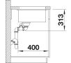 Zlewozmywak Blanco SUBLINE 340/160-U 523553 komora lewa - jaśmin - granitowy - podwieszany