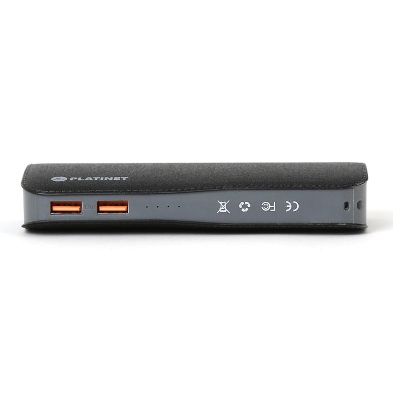 Powerbank Platinet Leather 15000mAh (czarny)