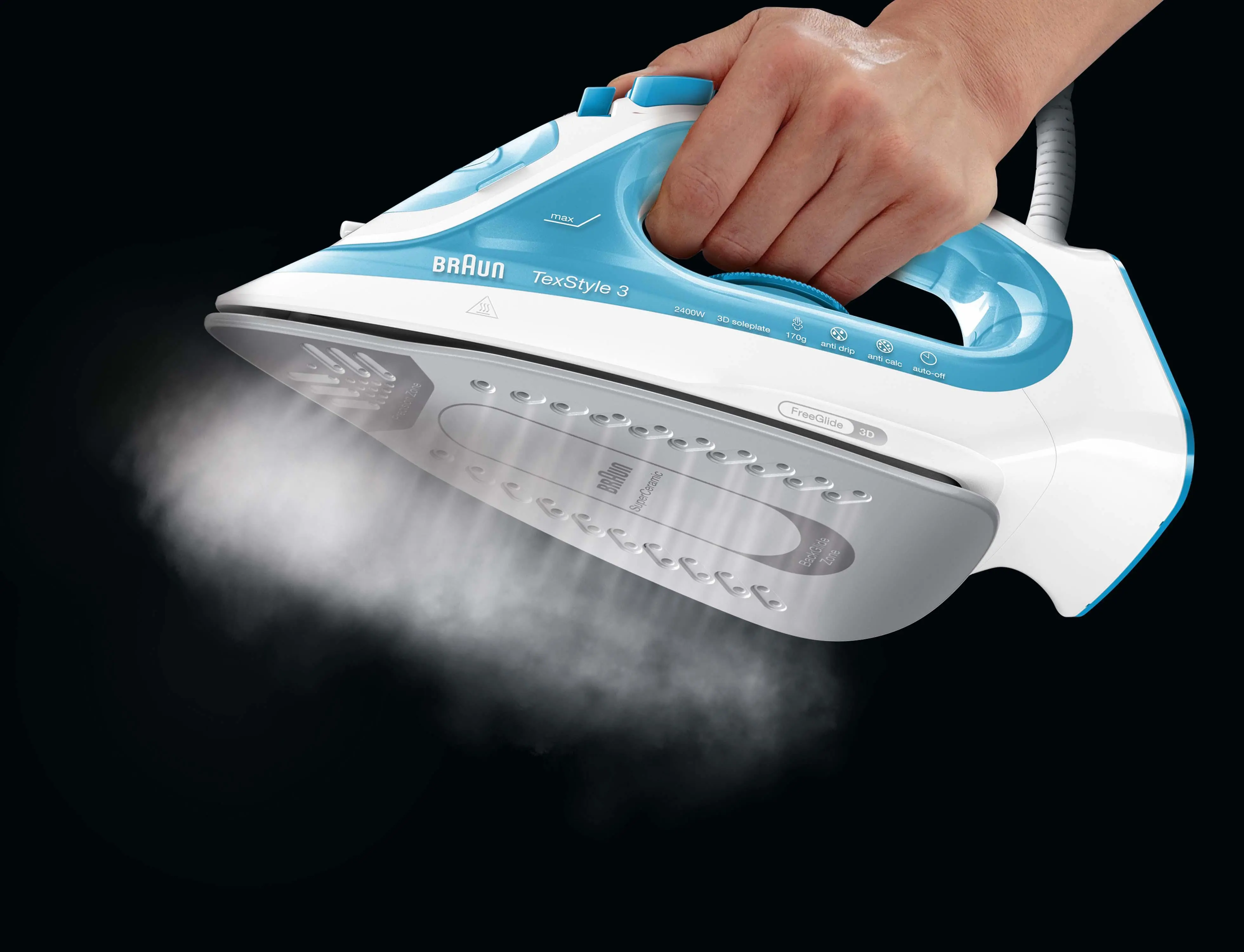 Żelazko Braun TexStyle 3 SI3053BL FreeGlide 3D 170g/min
