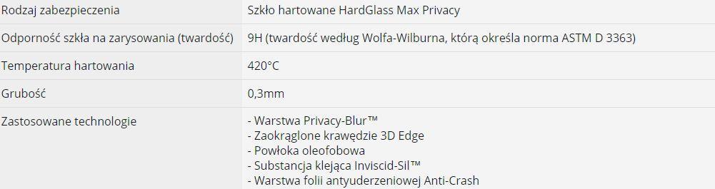 Szkło hartowane 3mk HardGlass Max Privacy iPhone 7 Plus (biały)