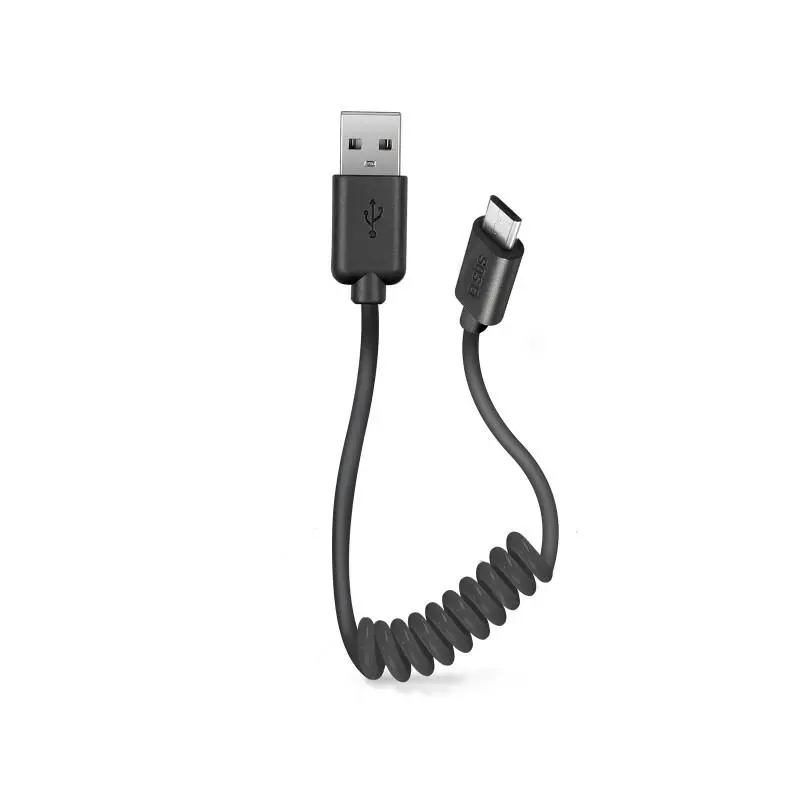 Kabel SBS TECABLEMICROSK Micro USB spiralny 0,5m Czarny