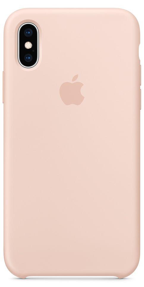 Apple Silicone Case iPhone Xs MTF82ZM/A (piaskowy róż)