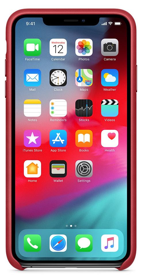 Etui Apple Leather Case do iPhone Xs Max MRWQ2ZM/A (czerwony)