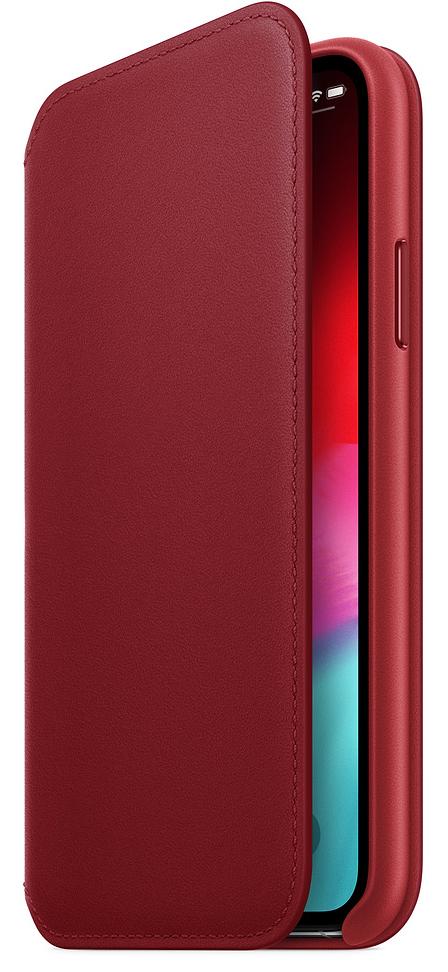Etui Apple Leather Folio Case do iPhone Xs MRWX2ZM/A (czerwony)