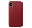 Etui Apple Leather Folio Case do iPhone Xs MRWX2ZM/A (czerwony)