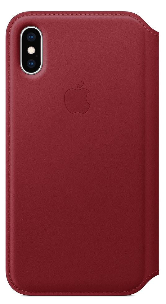 Etui Apple Leather Folio Case do iPhone Xs MRWX2ZM/A (czerwony)