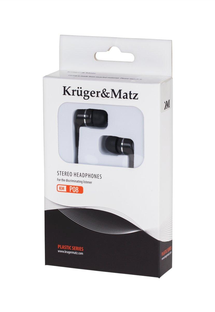 Słuchawki przewodowe Kruger & Matz KMP08 - dokanałowe - czarne