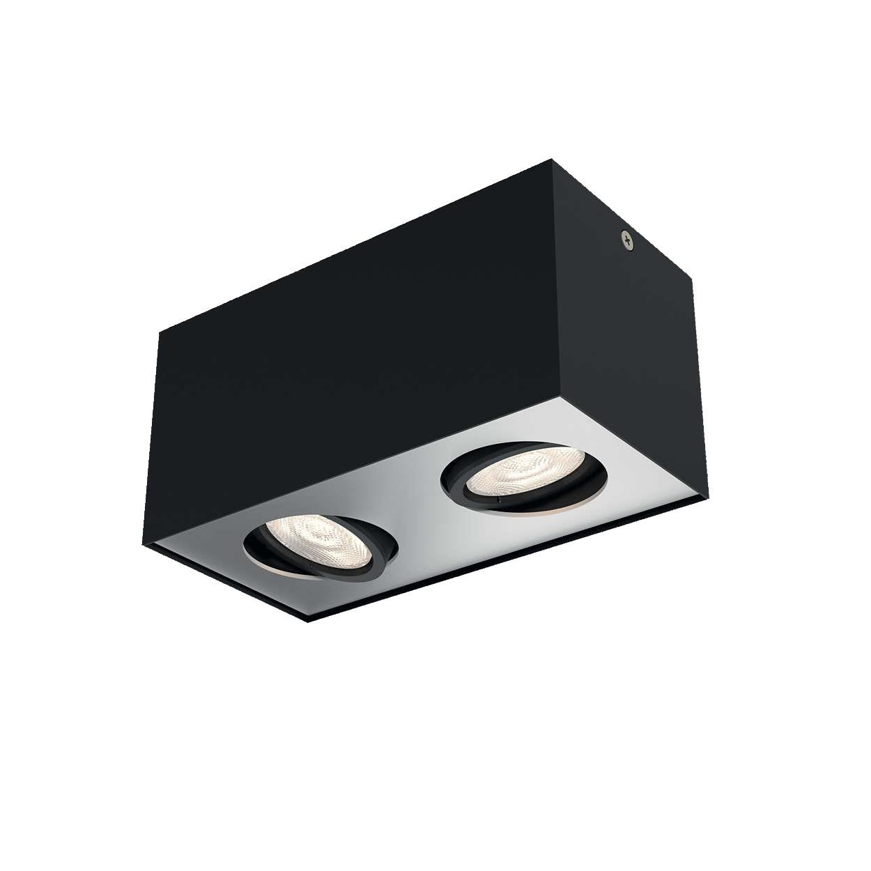Philips BOX special form black 2x4.5W