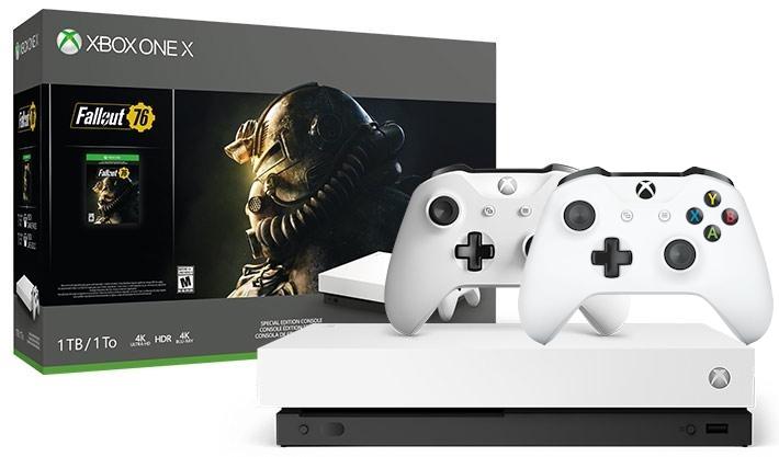 Xbox One X Edycja Specjalna Robot White Fallout 76 + 2 pady