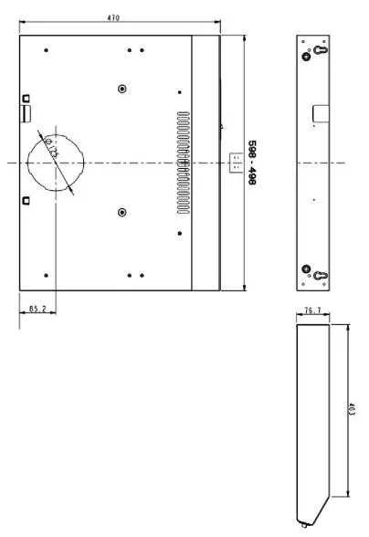 Okap Amica OSC5231B Czarny
