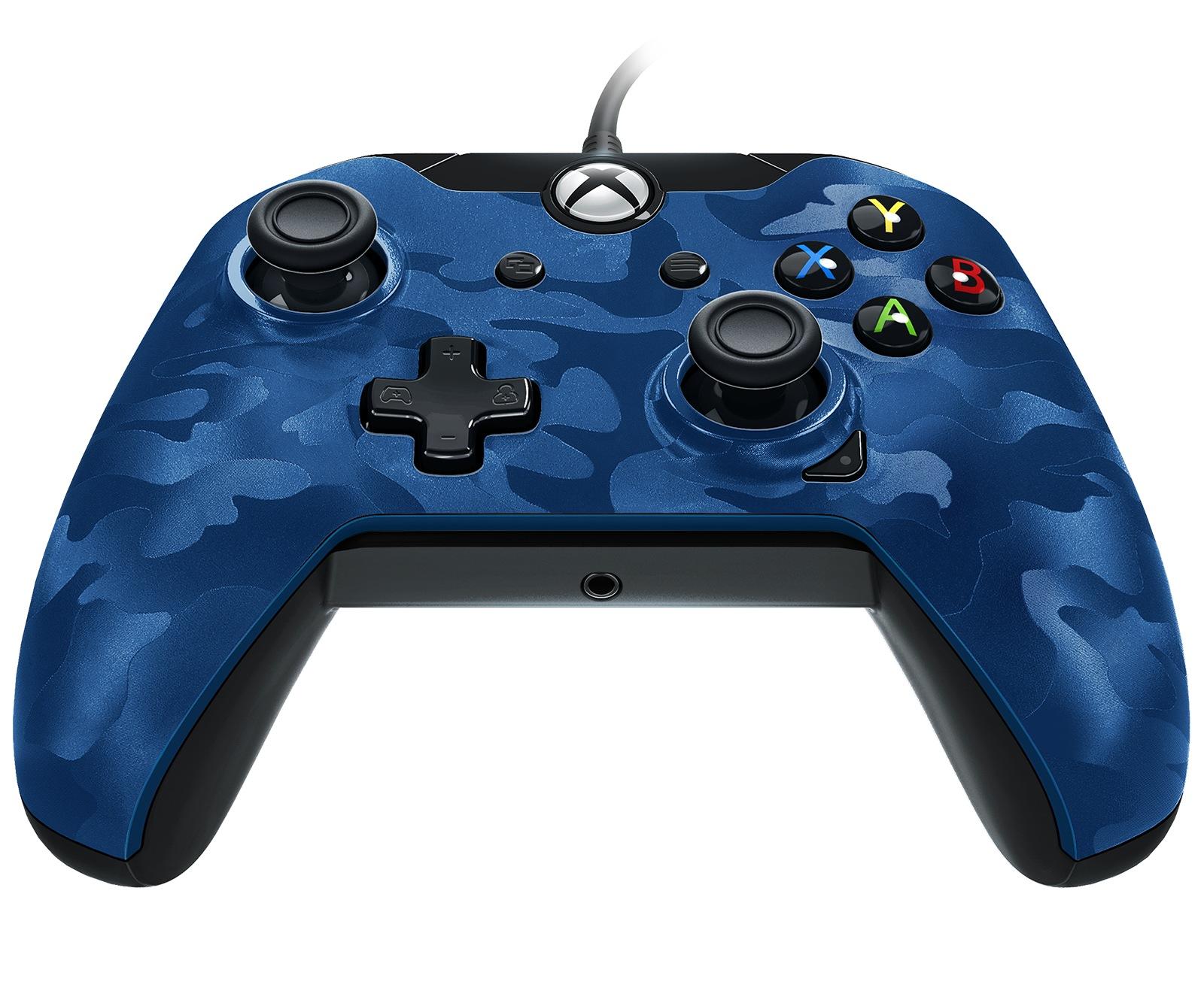 Pad PDP przewodowy Xbox One & Windows (camo niebieski)