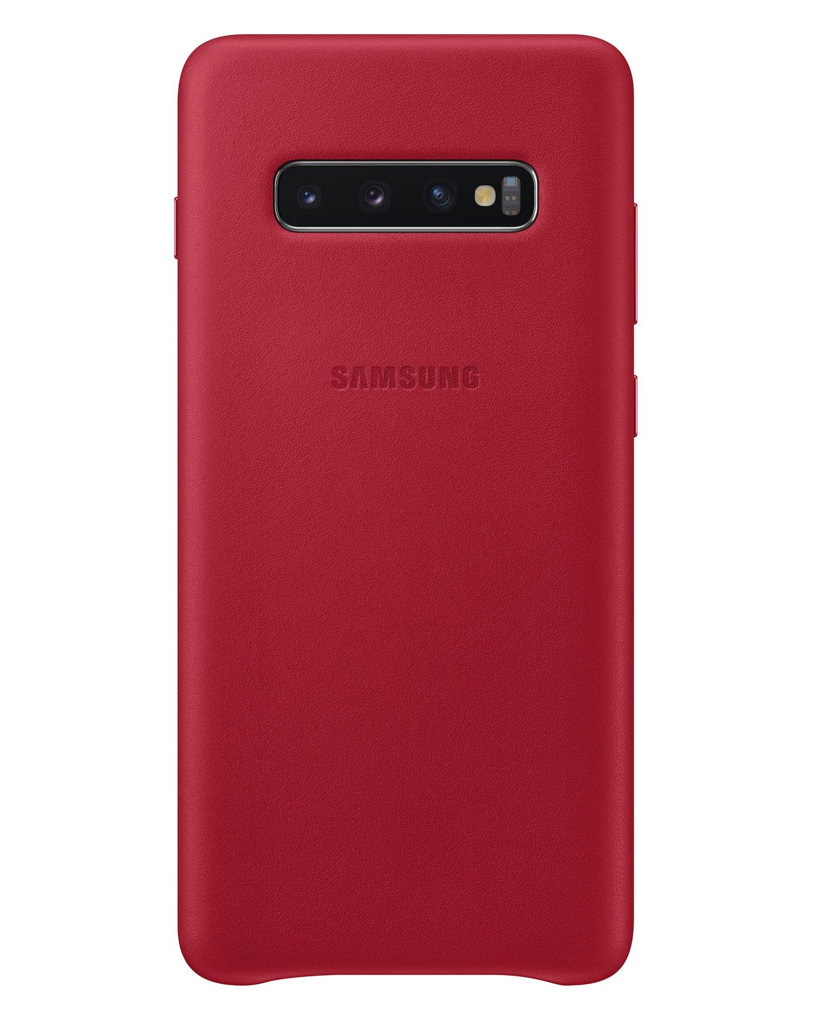 Etui Samsung Leather Cover do Galaxy S10+ (czerwony)