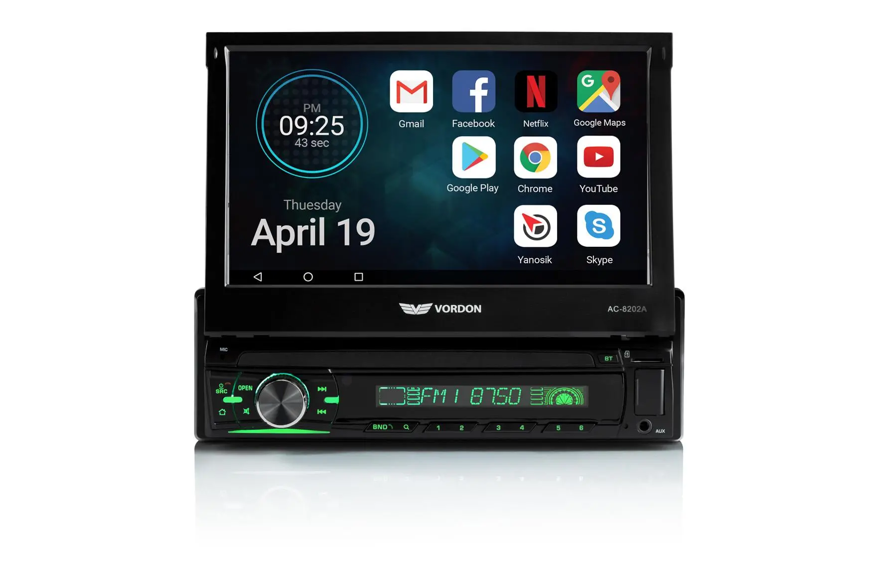 Radioodtwarzacz samochodowy Vordon AC-8202A Canadian z USB/SD 7" 4x60W Bluetooth