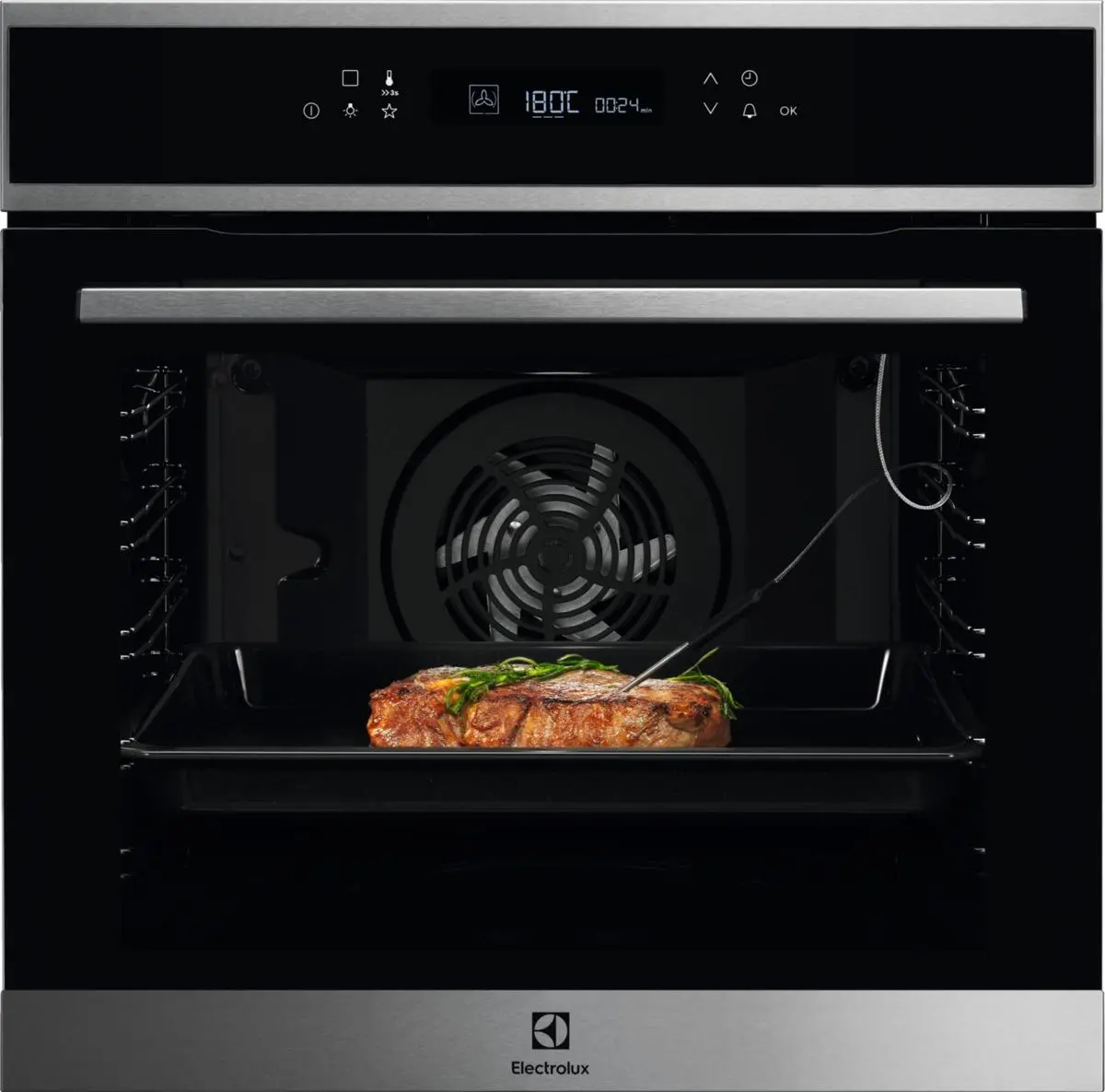 Piekarnik elektryczny Electrolux 700 SenseCook EOE7P31X Termoobieg Termosonda Czarno-stalowy