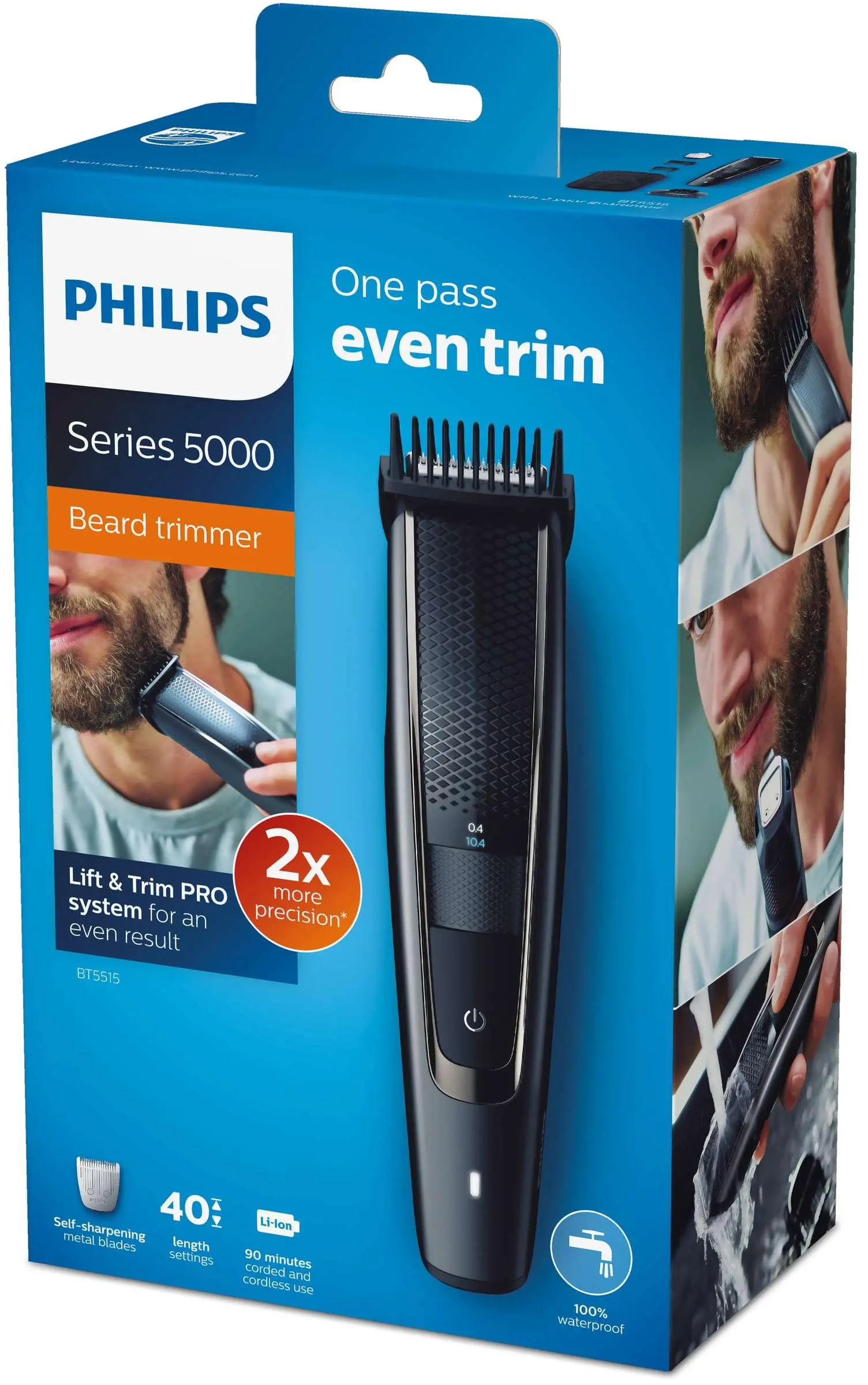 Trymer Philips BT5515/15 3 nasadki 90min