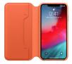 Apple Leather Folio Case iPhone Xs Max MVFU2ZM/A (oranż)
