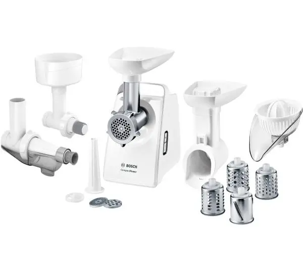 Bosch MFW3X18W CompactPower 2000W 3 sitka Szatkownica Wyciskarka do owoców jagodowych Wyciskarka do cytrusów Młynek żarnowy