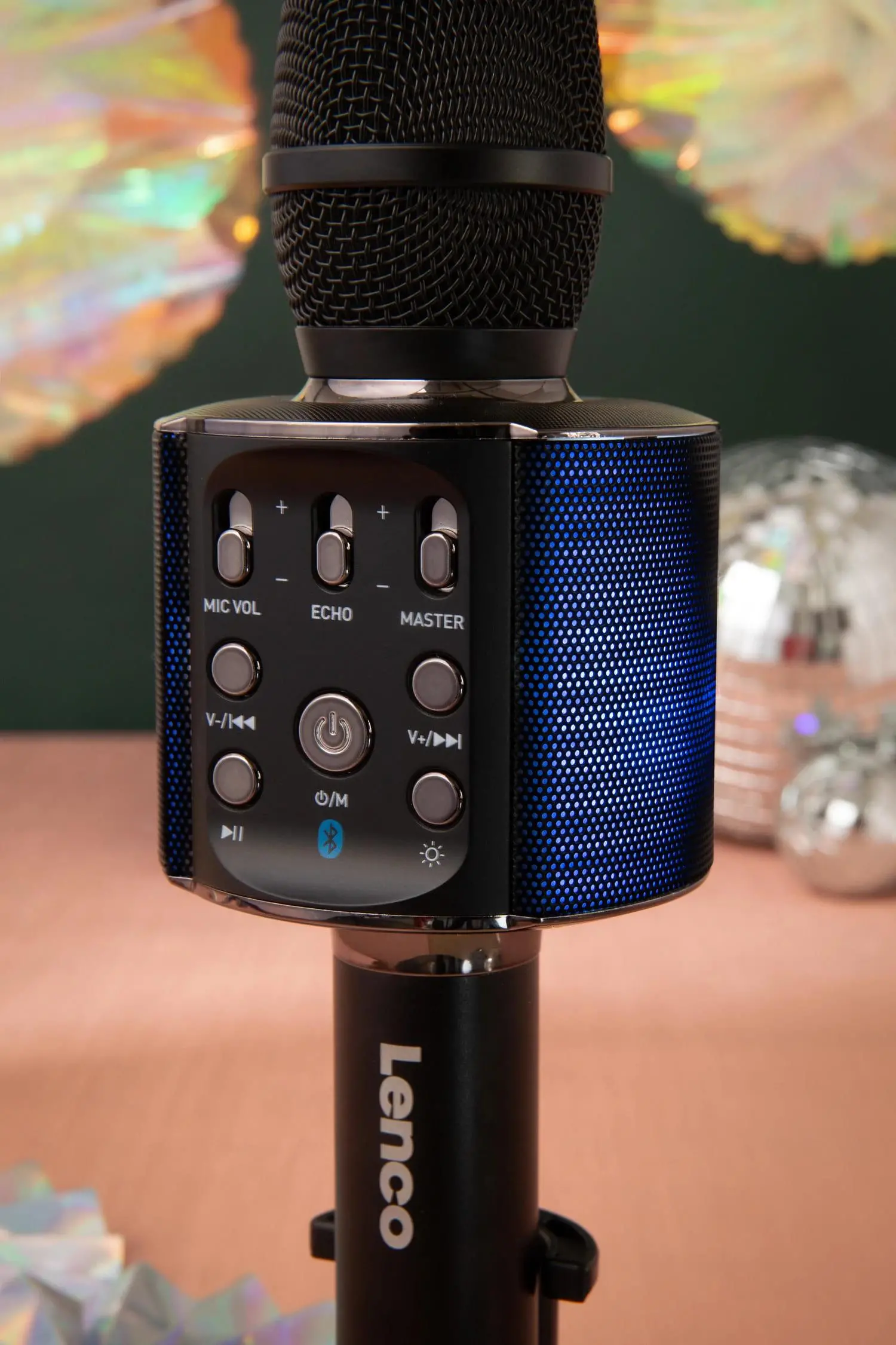 Mikrofon z głośnikiem Bluetooth Lenco BMC-090 5W Czarny