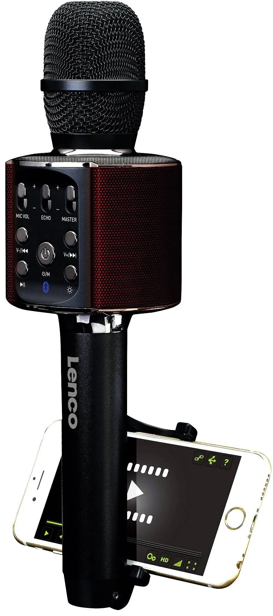 Mikrofon z głośnikiem Bluetooth Lenco BMC-090 5W Czarny